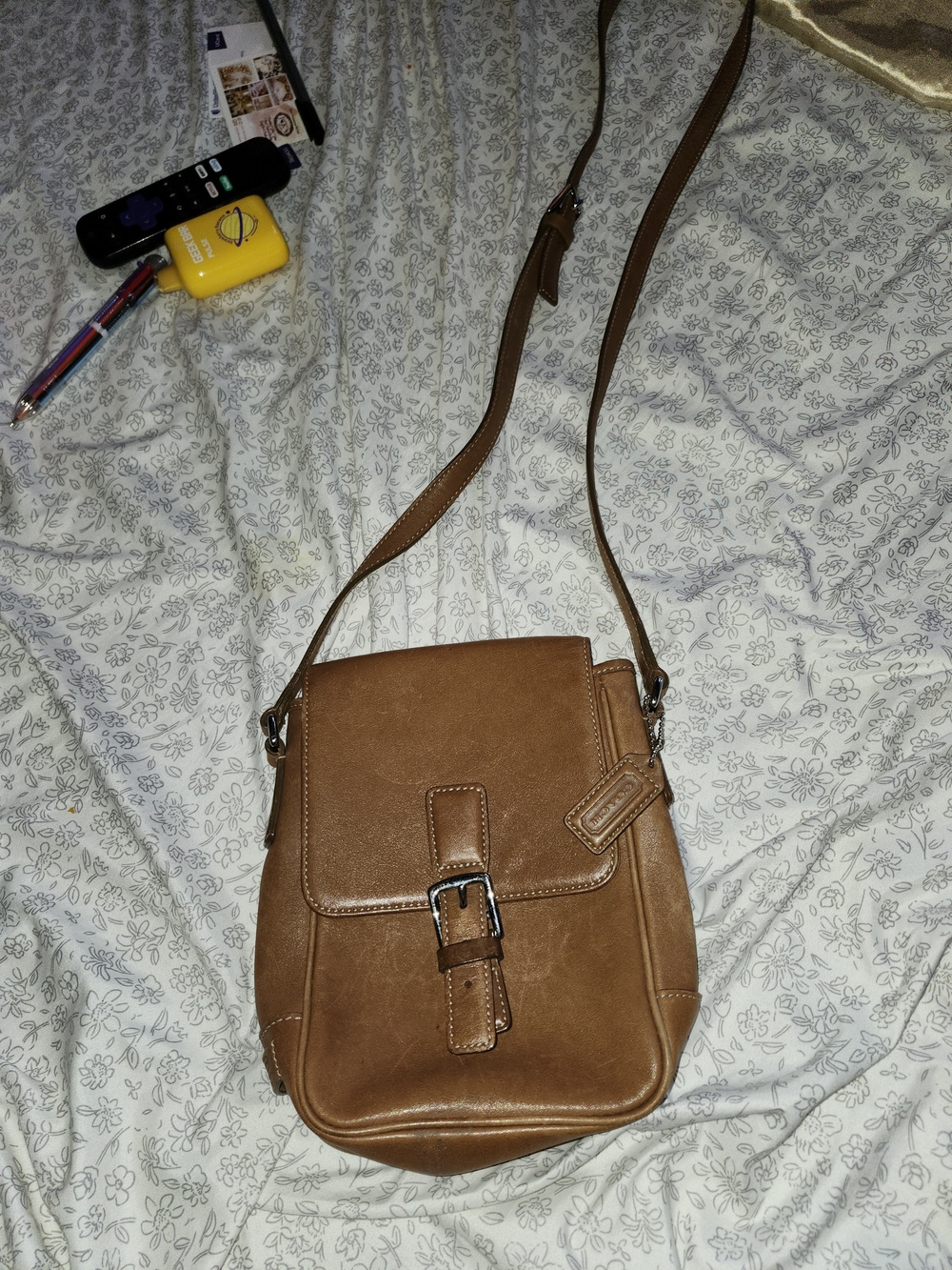 Coach Tan Leather Shoulder Bag 2000 Vintage - Picture 7 of 11